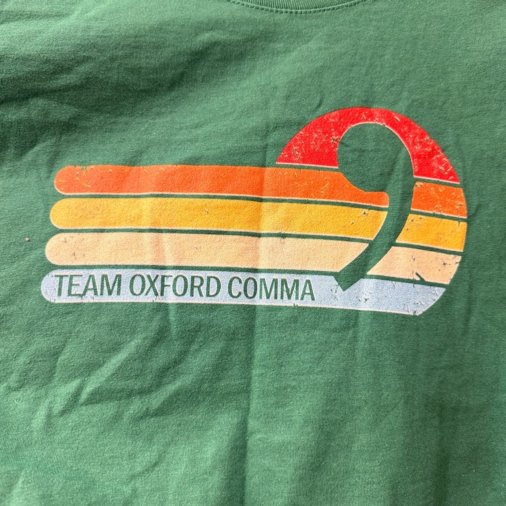 Port and Company Green Tee with Orange and Red‎ Design